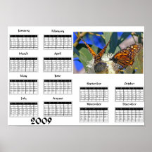 Mariposas de monarca - calendario 2009 impresiones