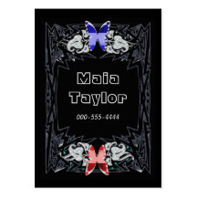 mariposas del brillo plantillas de tarjeta de negocio