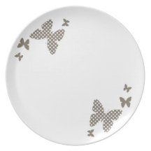 Mariposas elegantes plato de comida