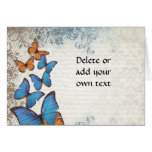 Mariposas florales azules felicitaciones