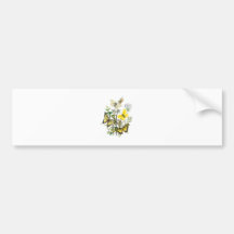 Mariposas hermosas etiqueta de parachoque