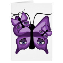 Mariposas púrpuras del vigilante tarjetas