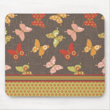 Mariposas retras Mousepad Alfombrillas De Ratones