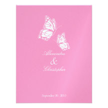 Mariposas rosadas simples que casan la invitación