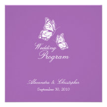 Mariposas violetas simples que casan programa anuncio personalizado