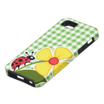 Mariquita; A cuadros verde; Guinga iPhone 5 Case-Mate Cárcasa