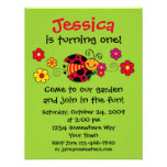 Mariquita linda como invitación del personalizado 