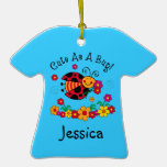 Mariquita linda como ornamento personalizado insec ornamento para arbol de navidad
