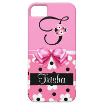 Mariquita rosada: Personalice iPhone 5 Funda