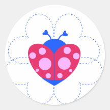 mariquita sets.ai del corazón pegatinas  