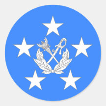 Mariscal tailandés de la fuerza aérea, bandera de  etiqueta redonda