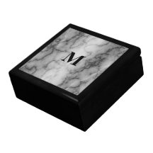 Mármol blanco y negro cajas de joyas