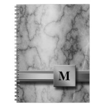 Mármol blanco y negro libretas