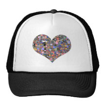 Mármoles florales del amor gorras de camionero