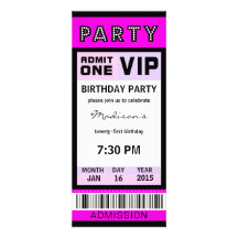 Marque las 21ras invitaciones de la fiesta de cump anuncio personalizado