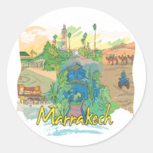 Marrakesh Etiquetas Redondas