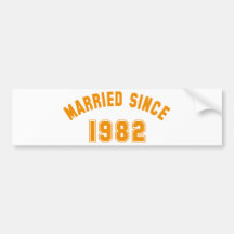 married since 1982 auto aufkleber