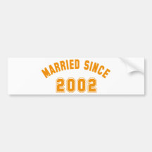 married since 2002 auto aufkleber