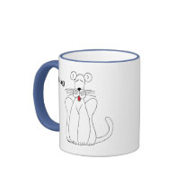Marrón, blanco tazas