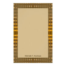 marrón del oro del yelllow papeleria personalizada