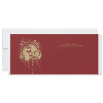marrón del oro invitaciones