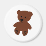 marrón lindo del oso de peluche imán de frigorífico