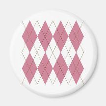 marrón rosado del argyle imanes  