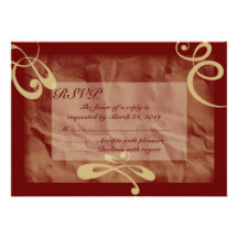 Marrón/RSVP texturizado de color caqui Comunicado