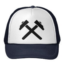 Martillo negro cruzado gorro de camionero