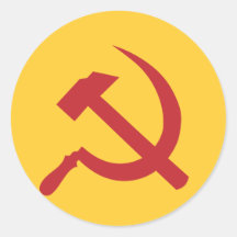 martillo y hoz de URSS del cccp Pegatina