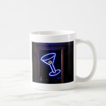 Martini de neón tazas