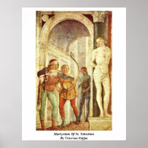Martirio de St. Sebastian de Vincenzo Foppa Impresiones
