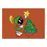 Marvin la estrella que pone marciana en árbol tarjeton