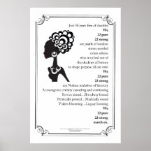 "Marzo en" el poster de la mujer del poema