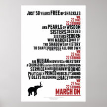 "Marzo en" el poster gráfico del poema