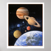 Más allá de la impresión casera del planeta poster