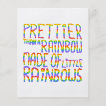 Más bonito que un arco iris hecho de pequeños arco tarjeta publicitaria