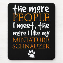 Más la gente resuelvo… el Schnauzer miniatura Alfombrilla De Ratones