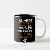 Más la gente resuelvo… el Schnauzer miniatura Tazas De Café
