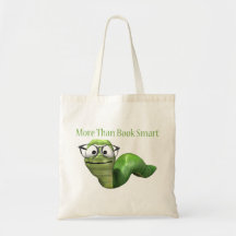 Más que gusano de libro elegante del libro bolsas