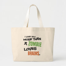 Más que un zombi ama cerebros bolsa de mano