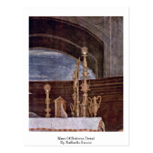 Masa del detalle de Bolsena de Raffaello Sanzio Tarjeta Postal