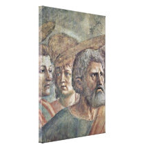 Masaccio - el detalle del dinero del tributo: Pete Lienzo Envuelto Para Galerias