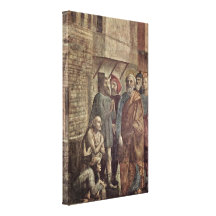 Masaccio - sombra curativa de Peter Impresión En Lienzo Estirada