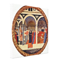 Masaccio - visita al cuarto de niños Tondo Impresiones De Lienzo