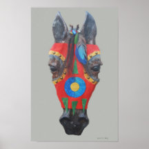 Máscara 3 del caballo posters