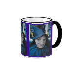 Máscara asustadiza de la bruja taza