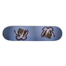 Máscara blanco y negro de la pluma patinetas personalizadas