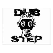 máscara del dubstep tarjeta postal