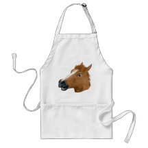 Máscara espeluznante de la cabeza de caballo delantales